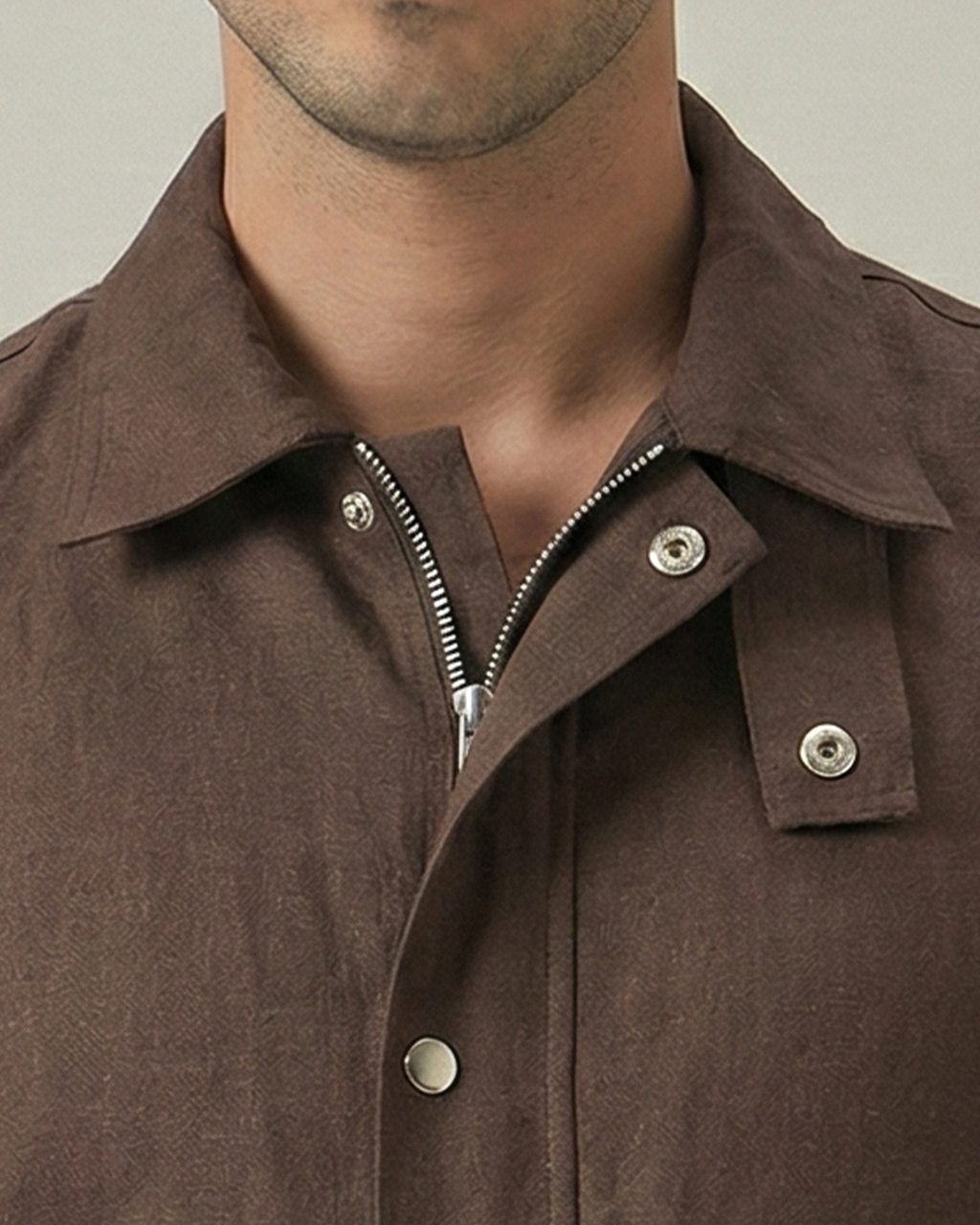 Men’s Pure Linen Utility Jacket