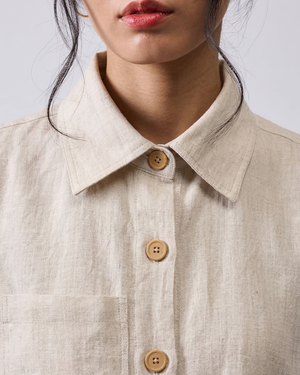 Pure Linen Bomber Jacket
