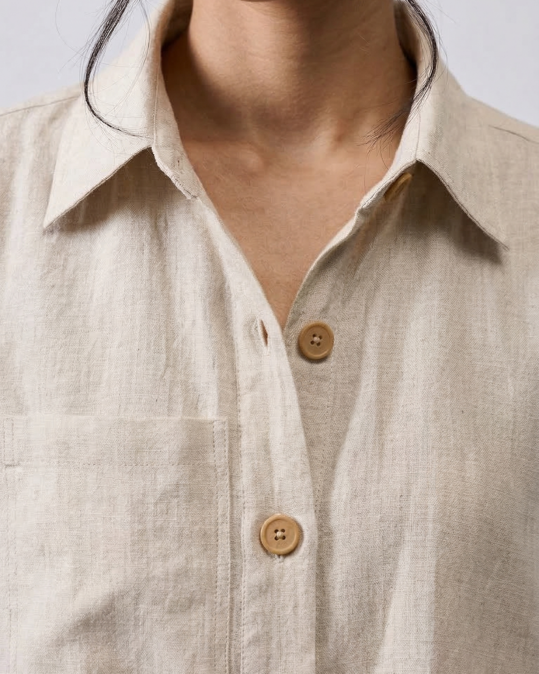 Pure Linen Bomber Jacket