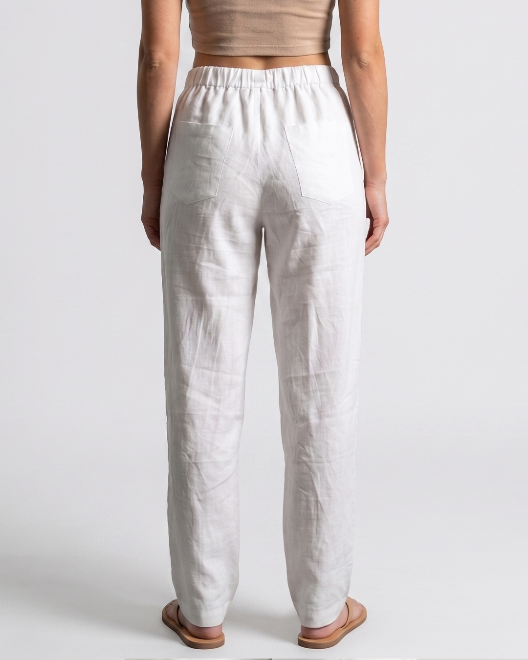 Pure Linen Wide-Leg Trousers