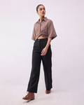 Women’s Pure Linen Crop Shirt