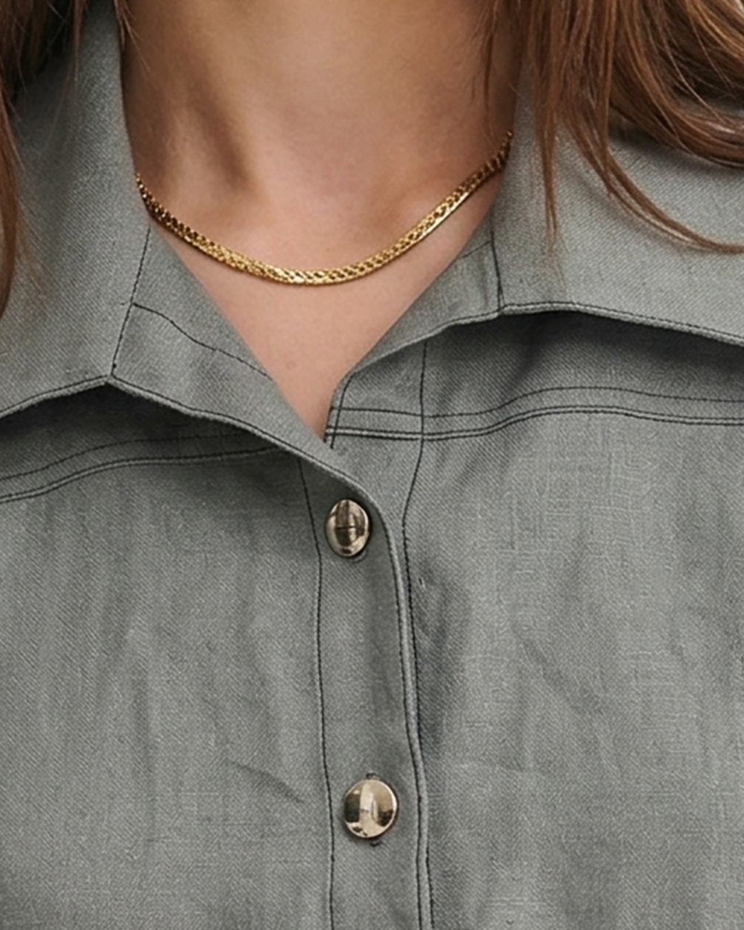 Women’s Pure Linen Crop Shirt Jacket
